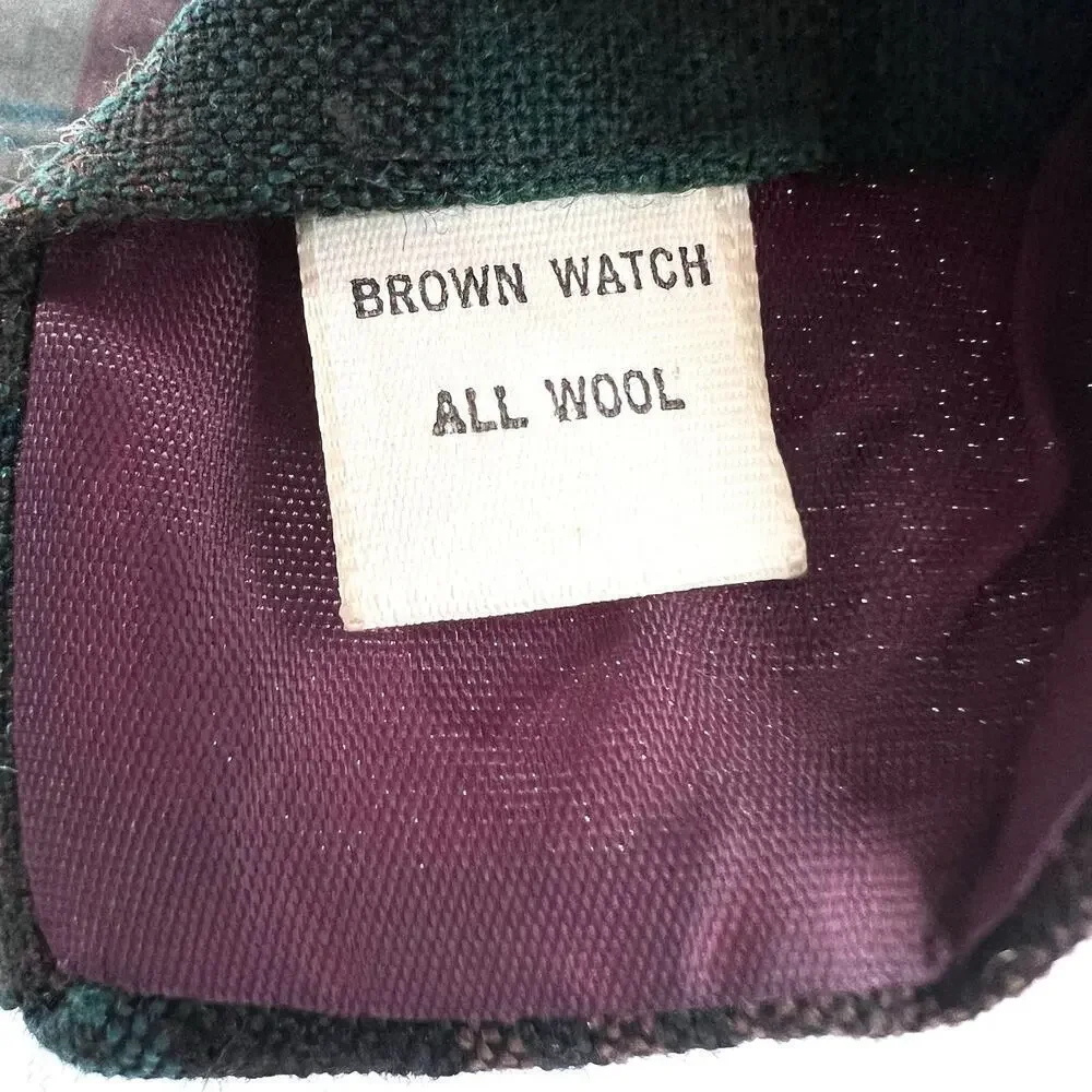 Rivetz Of Boston 100% Wool Green Brown Watch Plaid Preppy College Neck Tie Mens